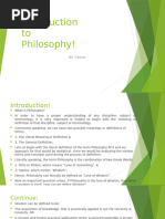 Introduction To Philosophy!