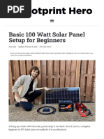 Basic 100 Watt Solar Panel Setup For Beginners - Footprint Hero