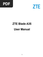 ZTE Blade A35 English User Manual Android OS