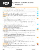 TD35 Arithmétique Des Polynômes, Fractions