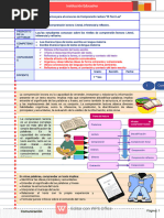 UNIDAD 4 FICHA DE SEMANA 4.2 TEMA Niveles de Comprensión Lectora Literal Inferen