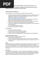 Diabetes Treatment and Targets - Notes