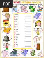 Opposite Adjectives Vocabulary Esl Unscramble The Words Worksheets For Kids