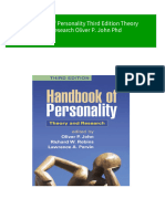 Immediate Download Handbook of Personality Third Edition Theory and Research Oliver P. John PHD Ebooks 2024