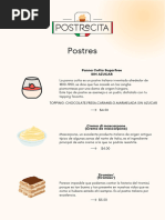 Menu Postrecita