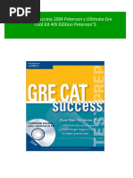 Ebooks File GRE CAT Success 2004 Peterson S Ultimate Gre Tool Kit 4th Edition Peterson'S All Chapters