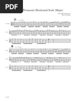 3 String Pentatonic Horizontal Scale