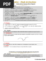 Cours Dérivation-Etudes de Fonctions Resume