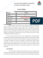 Course Outline of Busniess Research Method