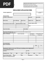 Employment Application Form