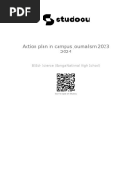 Action Plan in Campus Journalism 2023 2024