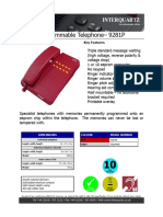 Programmable Phone 9281P Datasheet 10yr