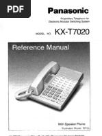 Panasonic KX-T7020 Reference Guide