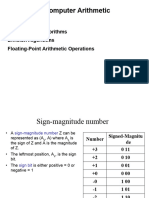 Computer Arithmetic: Multiplication Algorithms Division Algorithms Floating-Point Arithmetic Operations