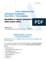 Disciplina e Regime Amministrativo Delle Acque Reflue