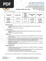 Alma Mater Boarding House Fees 2025