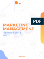 Marketing Management: Semester-3