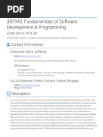 Fundamentals of Software Development Programming COM SCI X 414.20 Summer 2024