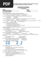 2ND Quarter Exam Personal Development