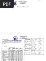 District Meet Etc. Medical Certificate For Athletes