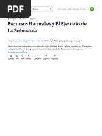 Recursos Naturales y El Ejercicio de La Soberanía - PDF - Energía Renovable - Soberanía