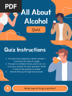 Alcohol Educational Quiz Presentation in A Bold Blue Orange Style