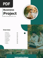 White and Green Simple Professional Business Project Presentation