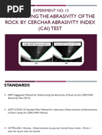 Experiment 13 - Abrasivity by CERCHAR Test