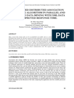 An Optimized Distributed Association Rule Mining Algorithm in Parallel and Distributed Data Mining With XML Data For Improved Response Time