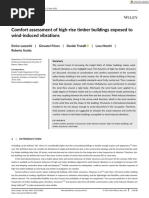 Comfort Assessment of High-Rise Timber Buildings Exposed To Wind-Induced Vibrations