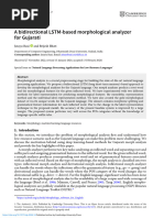 Bidirectional Lstmbased Morphological Analyzer For Gujarati