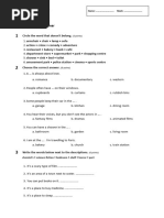 Think Ahead 1 Module 2 Level 1 Test