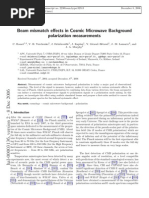 C. Rosset Et Al - Beam Mismatch Effects in Cosmic Microwave Background Polarization Measurements