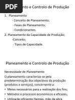 Planeamento e Controlo de Produção