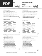 Unit 3 Grammar Short Test 2 A+B