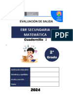 Cuadernillo2 Evaluacion de Salida MATE2 Secundaria Ccesa007