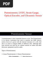 LVDT, Strain Gauge, Optical Encoder, and Ultrasonic Sensor