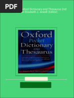 Get The Pocket Oxford Dictionary and Thesaurus 2nd Edition Elizabeth J. Jewell (Editor) Free All Chapters