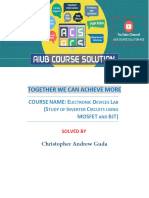 Electronic Devices Lab - Study of Inverter Circuits Using MOSFET and BJT - Final - ACS