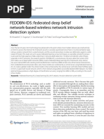 FEDDBN-IDS: Federated Deep Belief Network-Based Wireless Network Intrusion Detection System