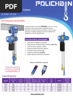 Polipasto Electrico Polichain (Ficha Tecnica)