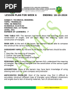 SS1 Technical Drawing Lesson Plan Week 6