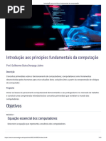 Introdução Aos Princípios Fundamentais Da Computação