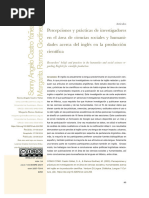 Percepciones y Prácticas de Investigadores en El Área de Ciencias Sociales y Humanidades Acerca Del Inglés en La Producción Científica