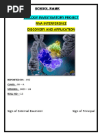 Biology Investigatory Project Rna Interference