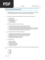 CHM 151 Chapter 6 Quiz Part 1 Fall 2024