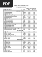 Price List