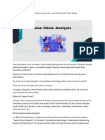 Value Chain Analysis (Benchmarking)