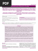 Imrtvmat in Locally Advanced Rectal Adenocarcinoma An Observational Multicenter Prospectic Study On Total Neoadiuvant Radiotherapy