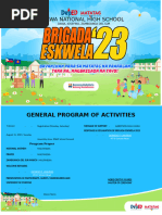 Brigada Eskwela General Program of Activities